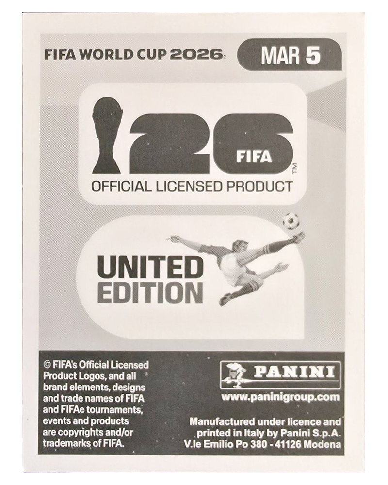 Panini FIFA WM 2026 United - MAR 5 - Noussair Mazraoui