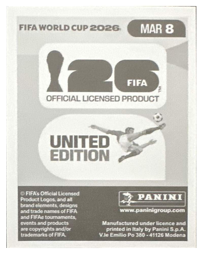 Panini FIFA WM 2026 United - MAR 8 - Jawad El Yamio
