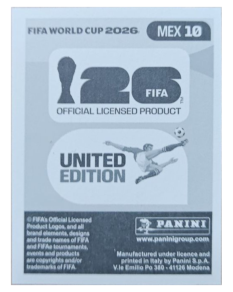 Panini FIFA WM 2026 United - MEX 10 - Edson Alvarez
