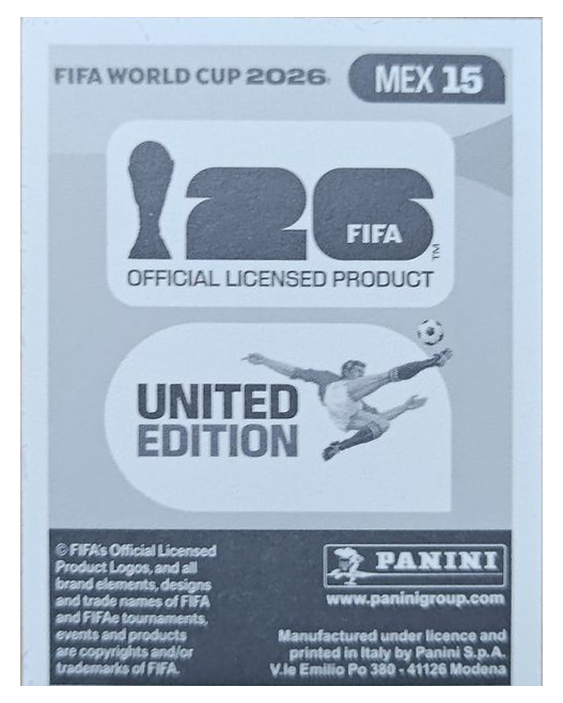 Panini FIFA WM 2026 United - MEX 15 - Hirving Lozano