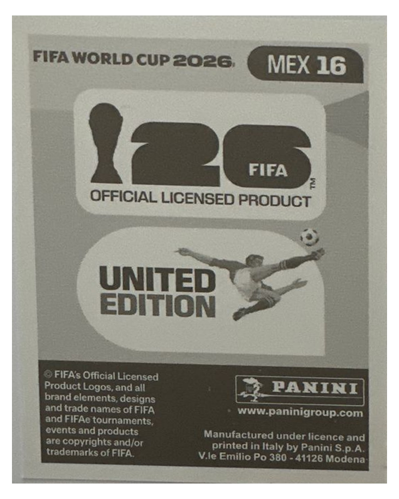Panini FIFA WM 2026 United - MEX 16 - Santiago Giménez