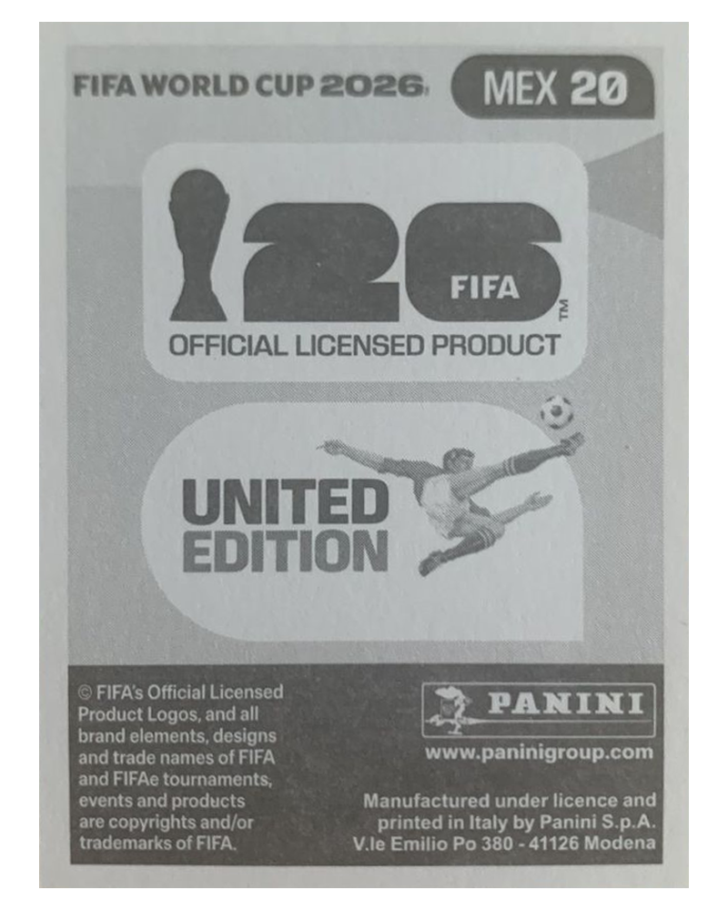 Panini FIFA WM 2026 United - MEX 20 - Cesar Huerta