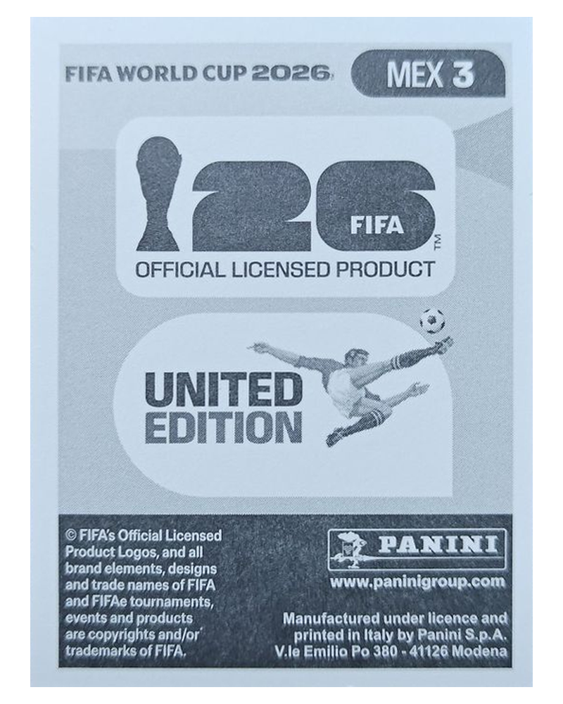 Panini FIFA WM 2026 United - MEX 3 - Johan Vasquez