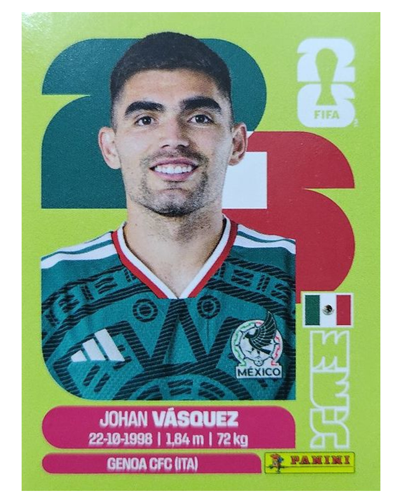 Panini FIFA WM 2026 United - MEX 3 - Johan Vasquez