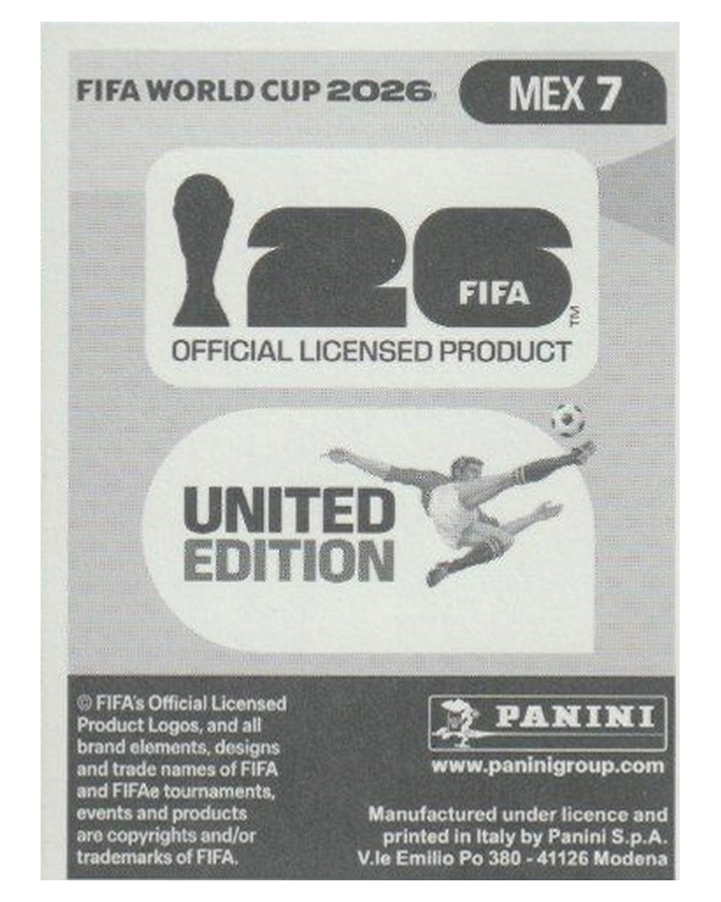 Panini FIFA WM 2026 United - MEX 7 - Israel Reyes