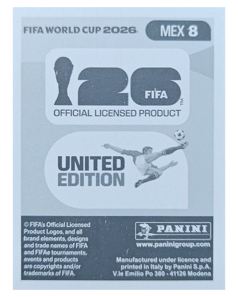 Panini FIFA WM 2026 United - MEX 8 - Diego Lainez