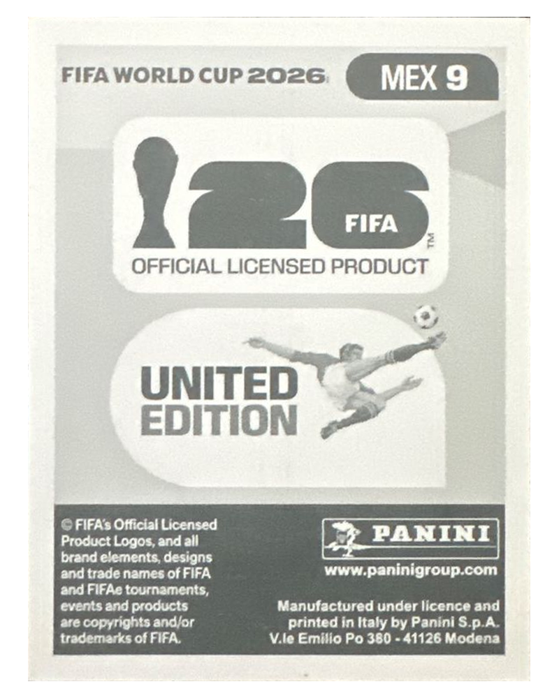Panini FIFA WM 2026 United - MEX 9 - Carlos Rodriguez