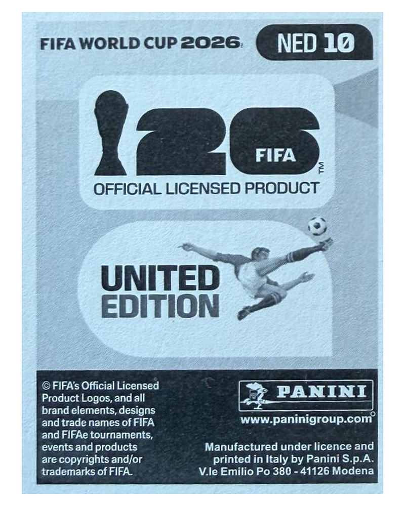 Panini FIFA WM 2026 United - NED 10 - Tijjani Reijnders
