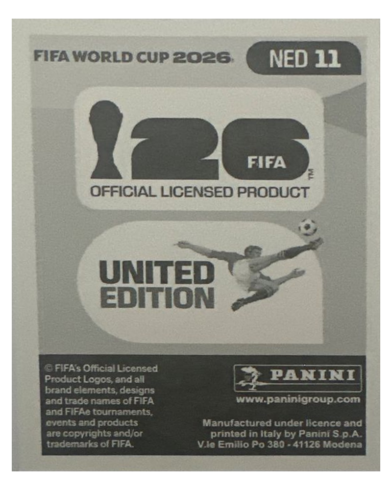 Panini FIFA WM 2026 United - NED 11 - Ryan Gravenberch