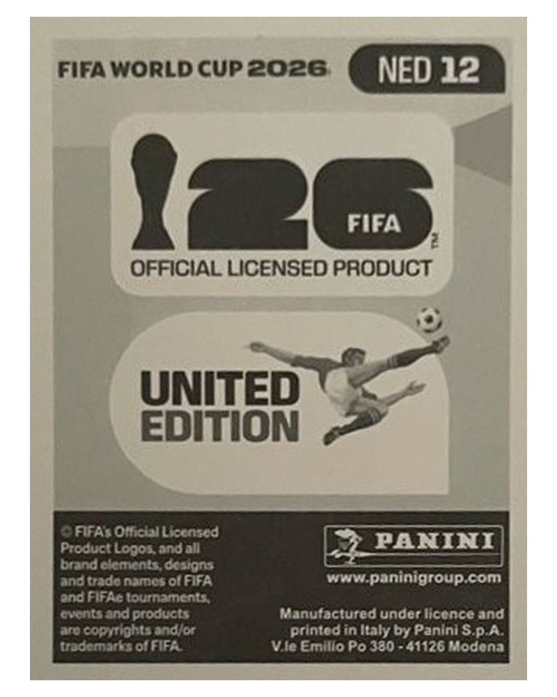 Panini FIFA WM 2026 United - NED 12 - Teun Koopmeiners