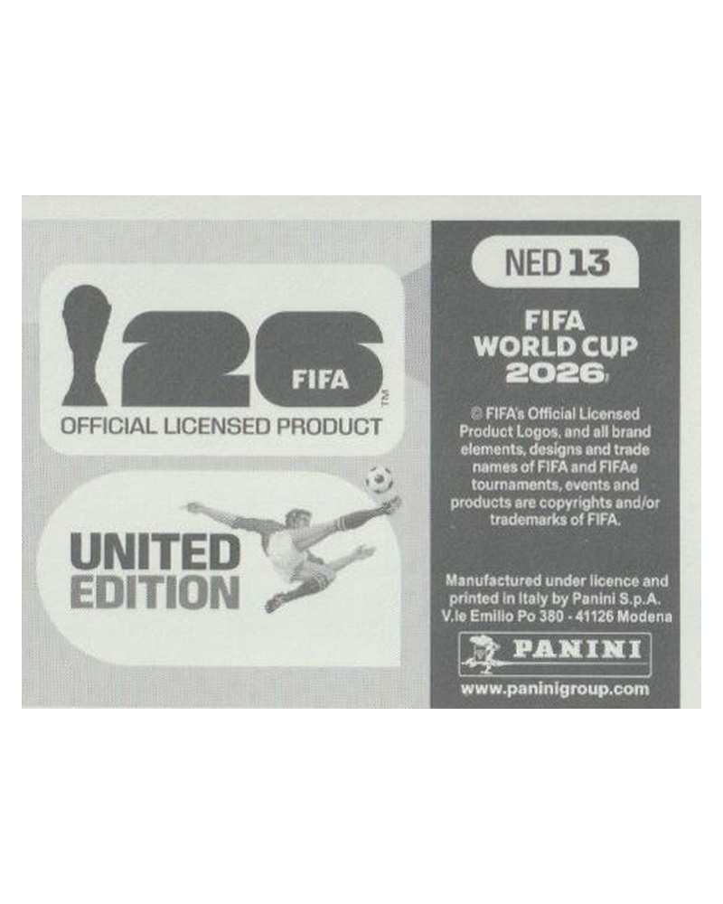 Panini FIFA WM 2026 United - NED 13 - Team Photo