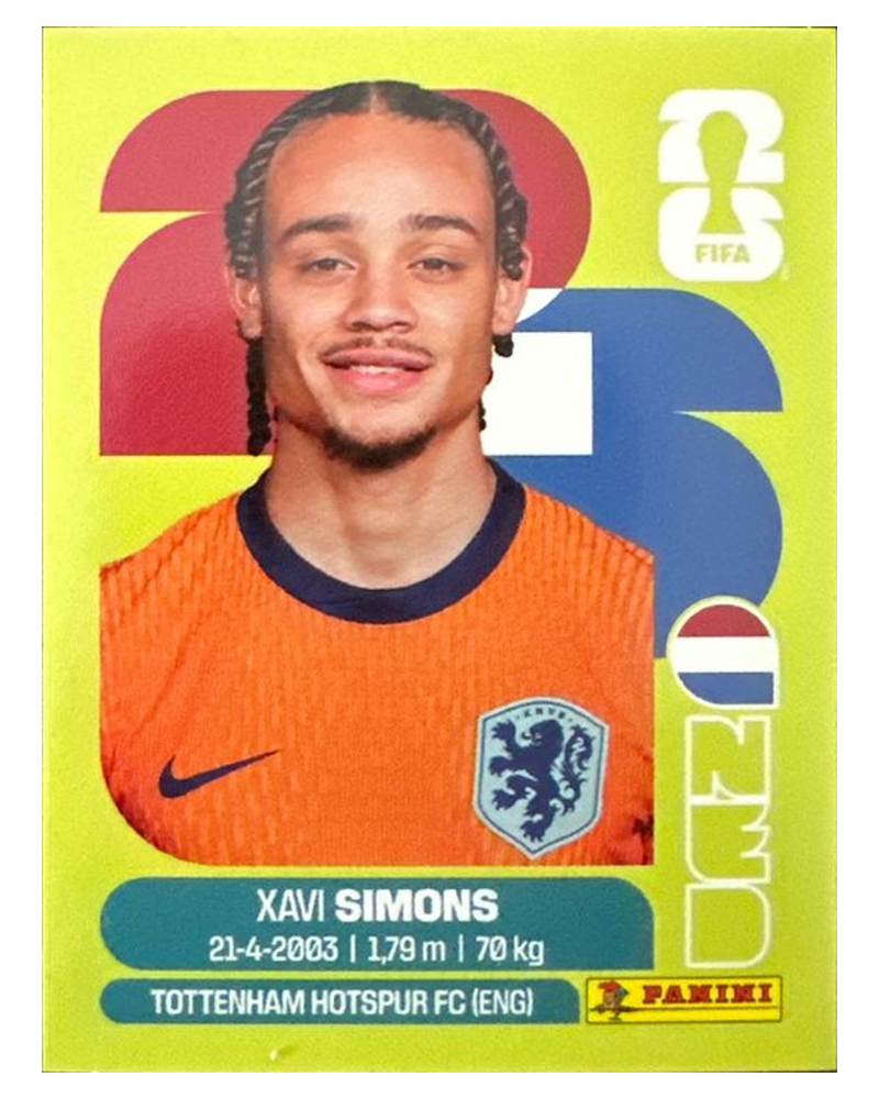 Panini FIFA WM 2026 United - NED 15 - Xavi Simons