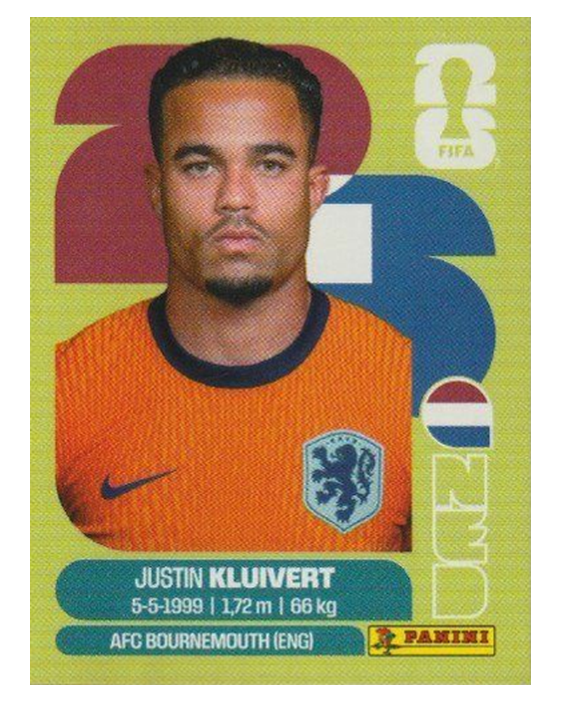 Panini FIFA WM 2026 United - NED 16 - Justin Kluivert