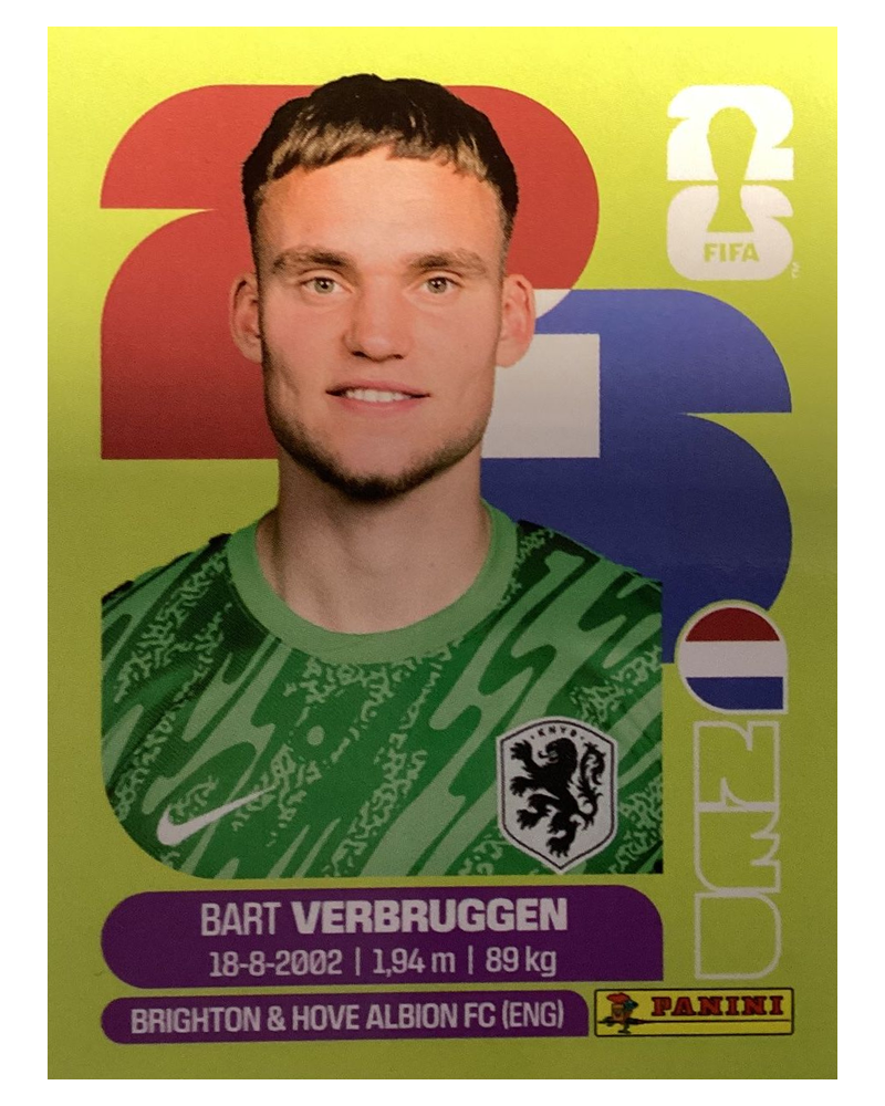 Panini FIFA WM 2026 United - NED 2 - Bart Verbruggen