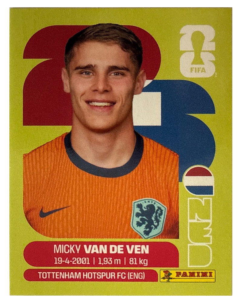 Panini FIFA WM 2026 United - NED 4 - Micky van de Ven