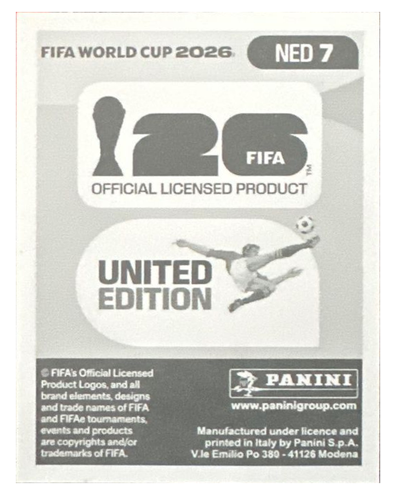 Panini FIFA WM 2026 United - NED 7 - Nathan Aké