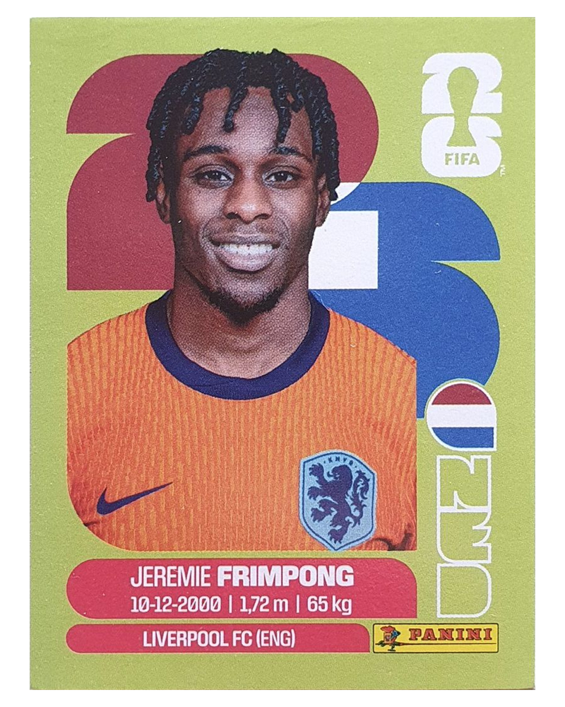 Panini FIFA WM 2026 United - NED 8 - Jeremie Frimpong