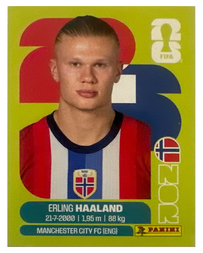 Panini FIFA WM 2026 United - NOR 15 - Erling Haaland Vorderseite