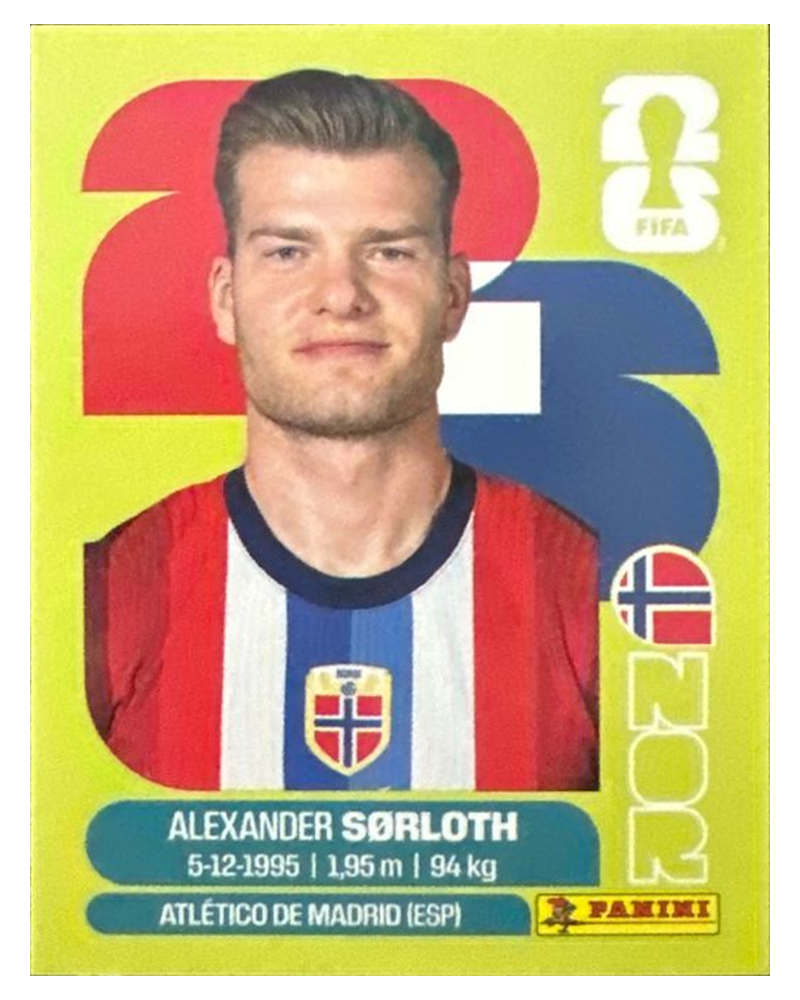 Panini FIFA WM 2026 United - NOR 16 - Alexander Sørloth