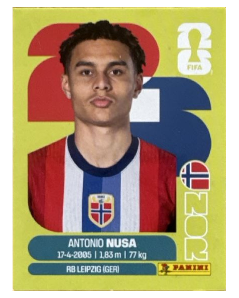 Panini FIFA WM 2026 United - NOR 19 - Antonio Nusa