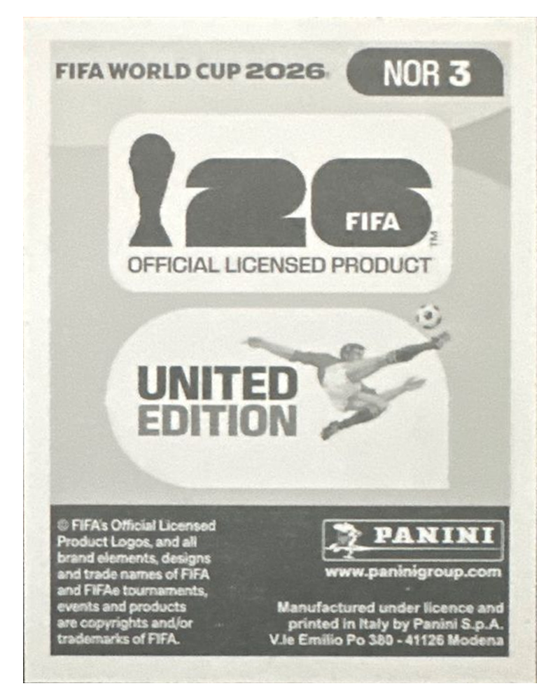 Panini FIFA WM 2026 United - NOR 3 - Julian Ryerson