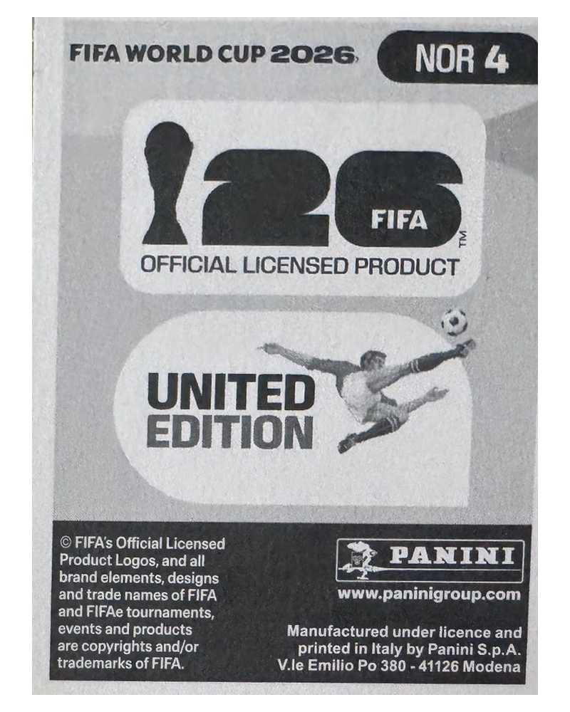 Panini FIFA WM 2026 United - NOR 4 - Leo Ostigård