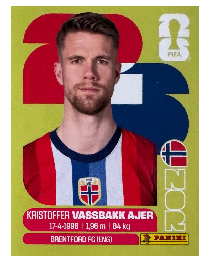 Panini FIFA WM 2026 United - NOR 5 - Kristoffer Vassbakk Ajer