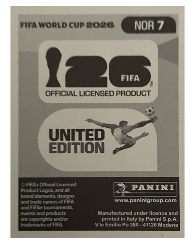 Panini FIFA WM 2026 United - NOR 7 - David Møller Wolfe