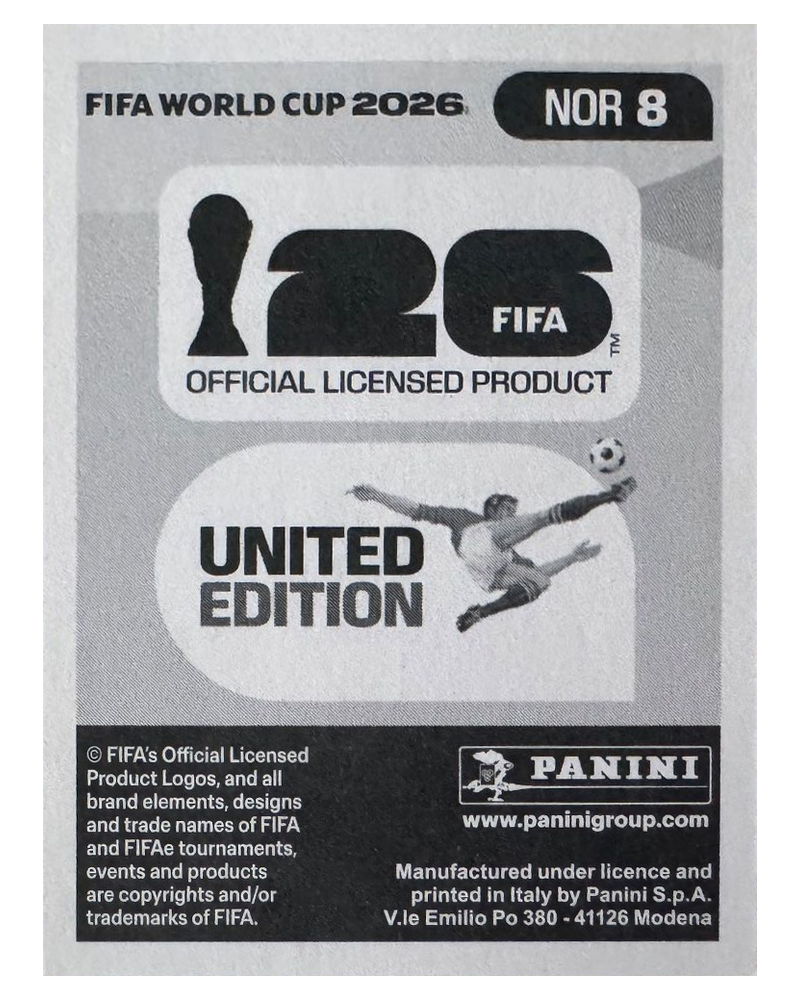 Panini FIFA WM 2026 United - NOR 8 - Torbjørn Heggem