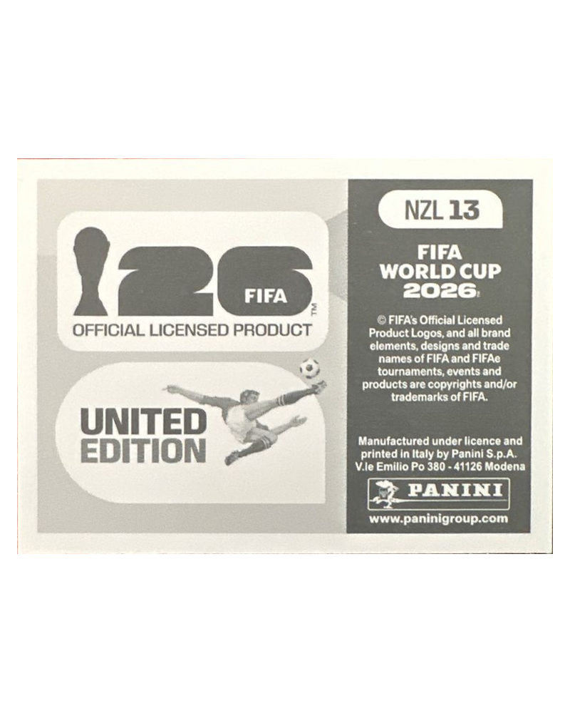 Panini FIFA WM 2026 United - NZL 13 - Team Photo