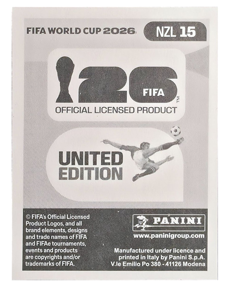Panini FIFA WM 2026 United - NZL 15 - Marko Stamenić