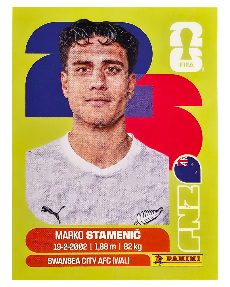 Panini FIFA WM 2026 United - NZL 15 - Marko Stamenić