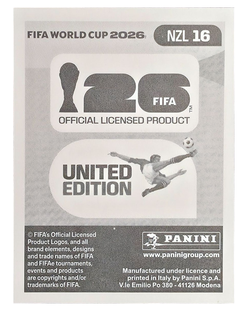 Panini FIFA WM 2026 United - NZL 16 - Ben Old