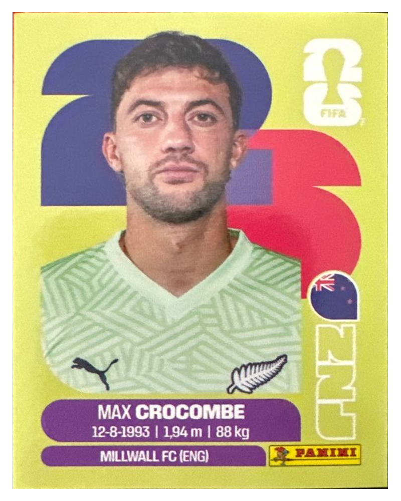Panini FIFA WM 2026 United - NZL 2 - Max Crocombe Payne