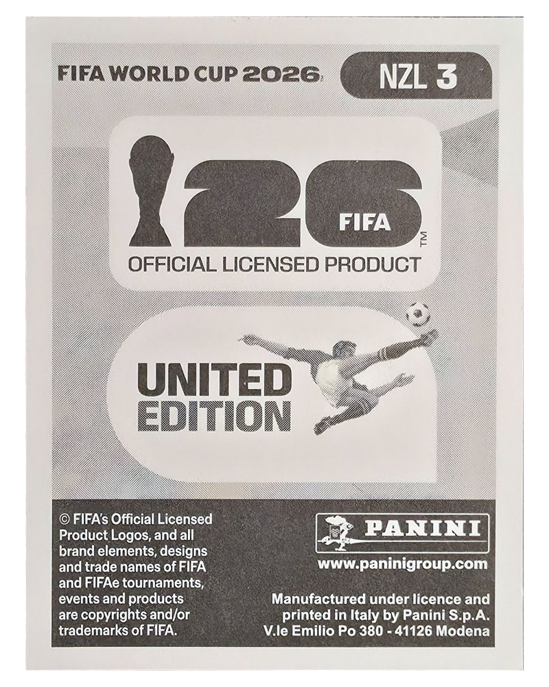 Panini FIFA WM 2026 United - NZL 3 - Alex Paulsen