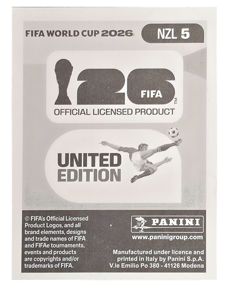 Panini FIFA WM 2026 United - NZL 5 - Liberato Cacace