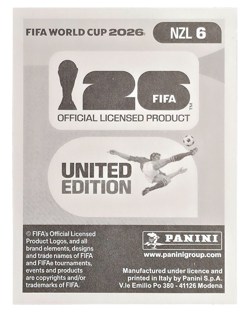 Panini FIFA WM 2026 United - NZL 6 - Tim Payne