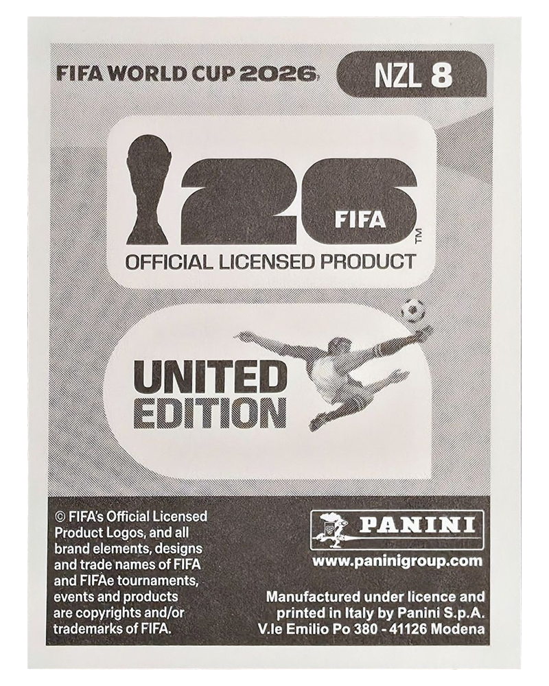 Panini FIFA WM 2026 United - NZL 8 - Francis de Vries