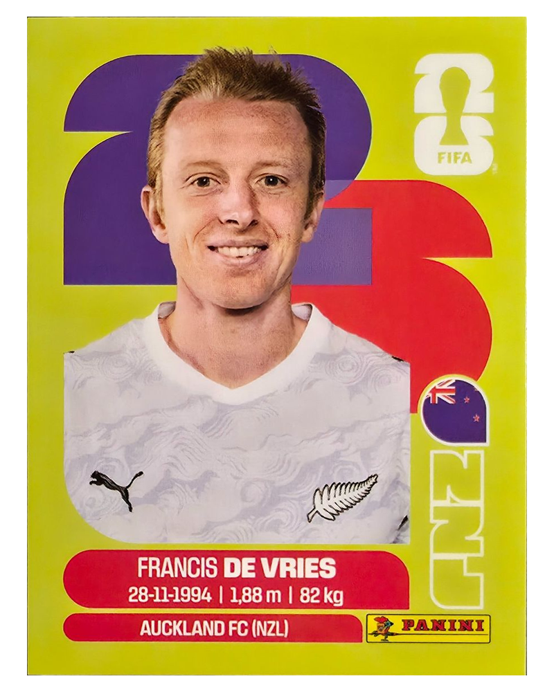 Panini FIFA WM 2026 United - NZL 8 - Francis de Vries