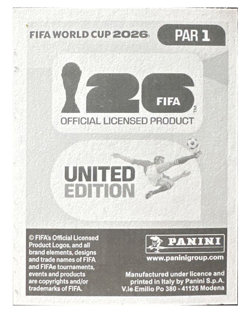 Panini FIFA WM 2026 United - PAR 1 - Team Logo