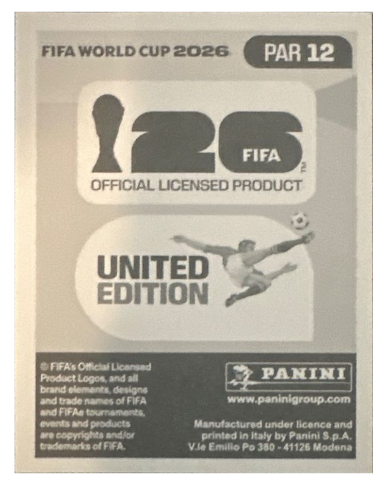 Panini FIFA WM 2026 United - PAR 12 - Andres Cubas