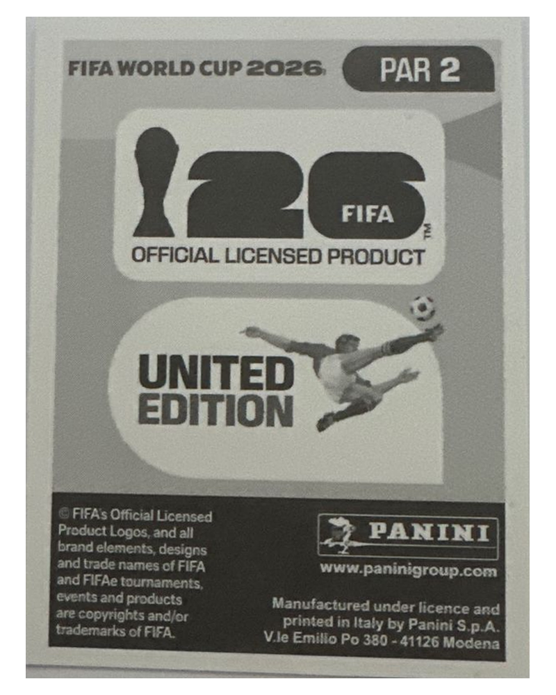 Panini FIFA WM 2026 United - PAR 2 - Roberto Fernandez