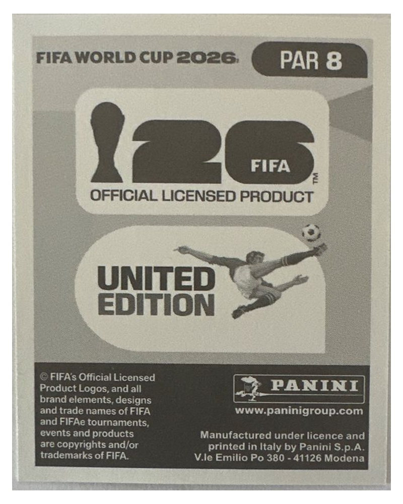 Panini FIFA WM 2026 United - PAR 8 - Junior Alonso