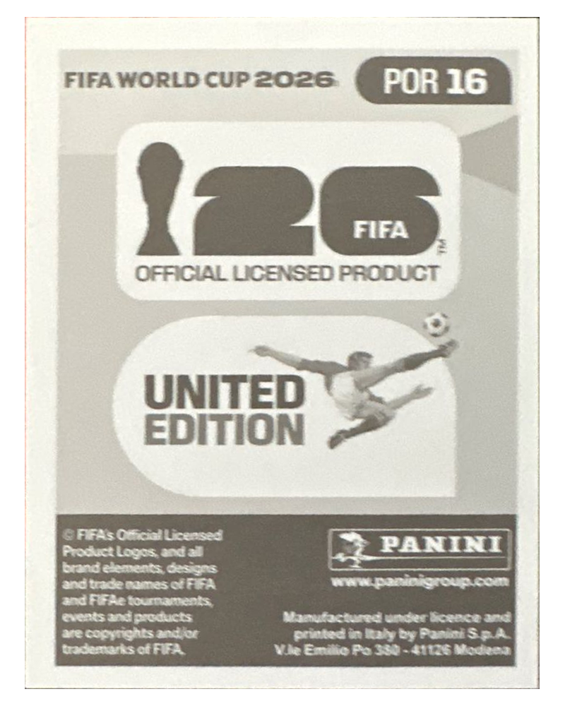 Panini FIFA WM 2026 United - POR 16 - Francisco Trincao