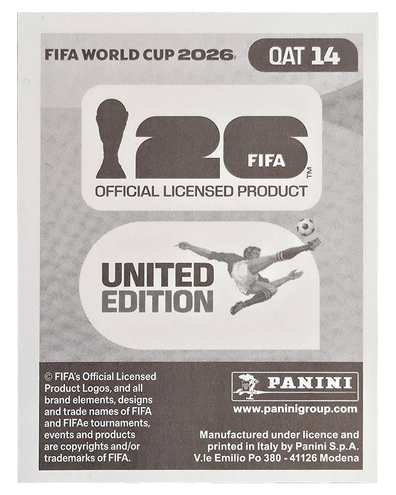 Panini FIFA WM 2026 United - QAT 14 - Mohammed Waad