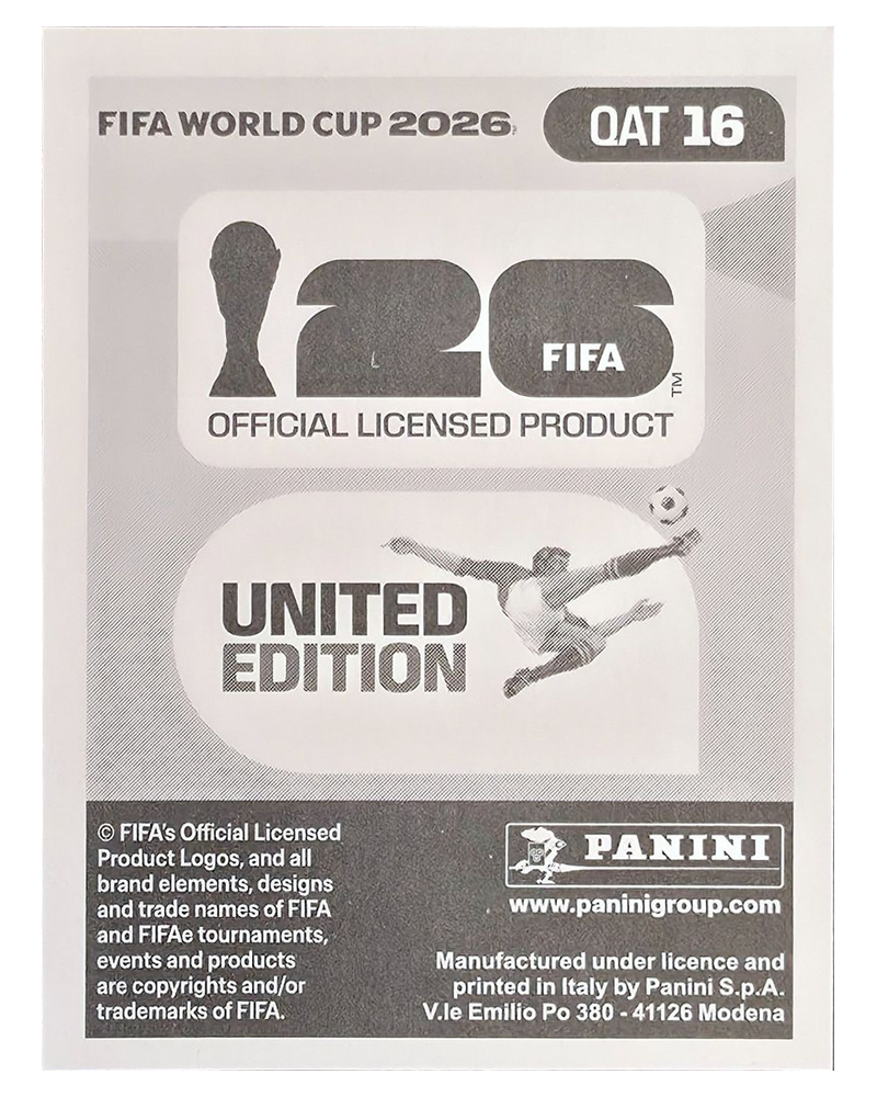 Panini FIFA WM 2026 United - QAT 16 - Hassan Al-Haydos