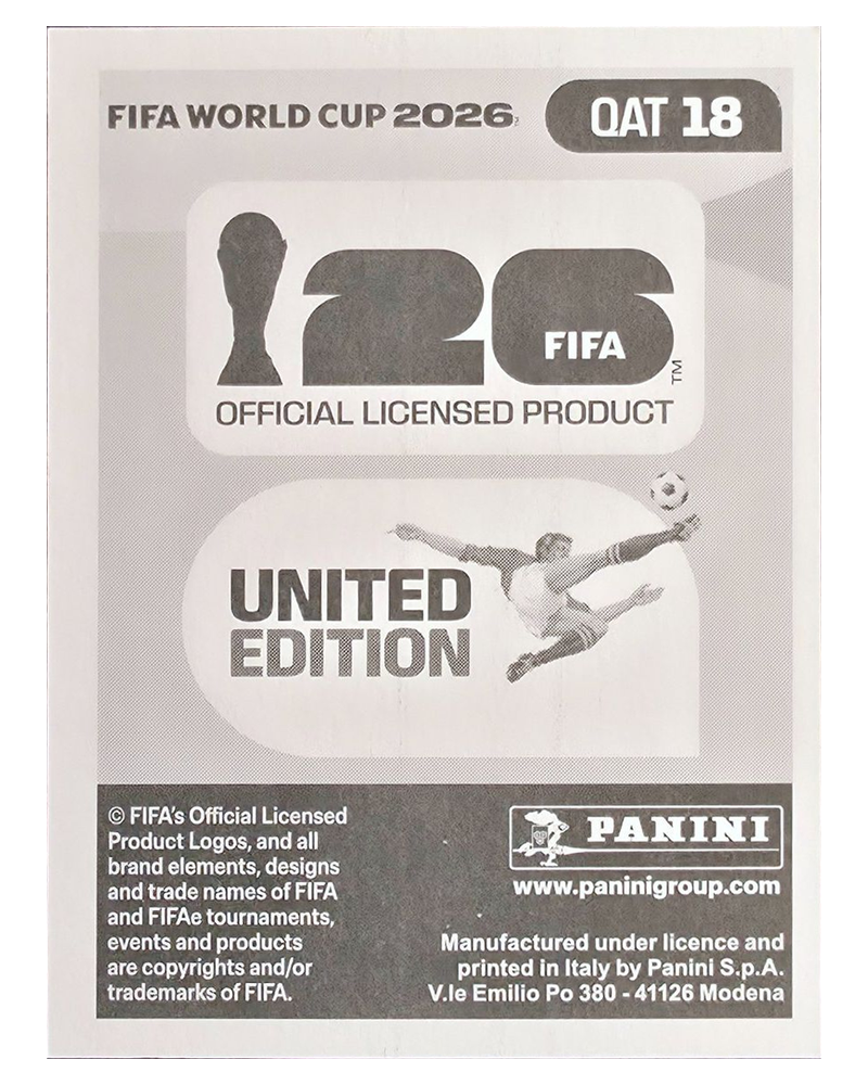 Panini FIFA WM 2026 United - QAT 18 - Akram Hassan Afif