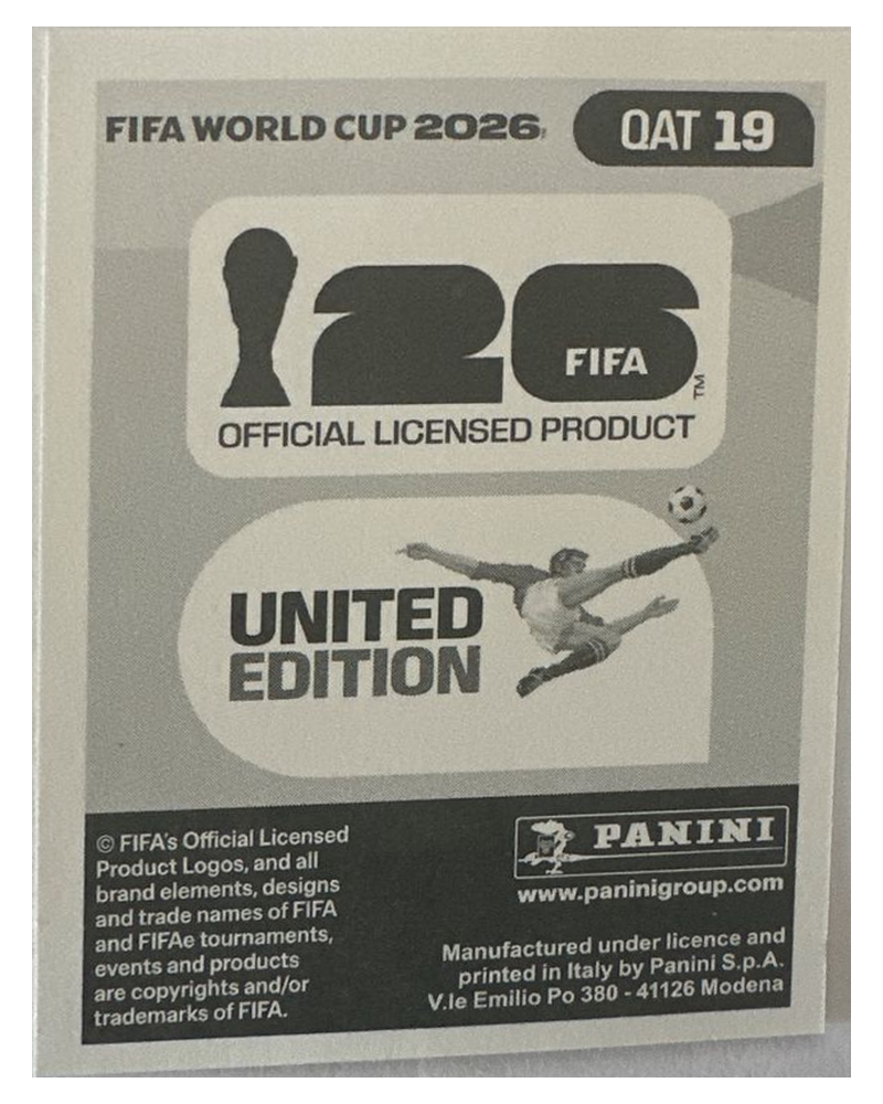 Panini FIFA WM 2026 United - QAT 19 - Ahmed Al Ganehi