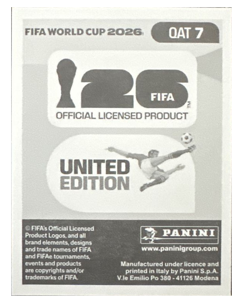 Panini FIFA WM 2026 United - QAT 7 - Pedro Miguel