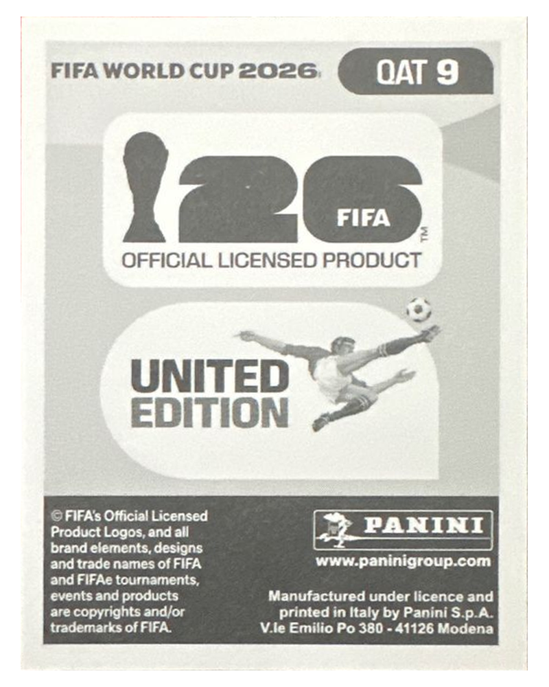 Panini FIFA WM 2026 United - QAT 9 - Mohamed Al-Mannai